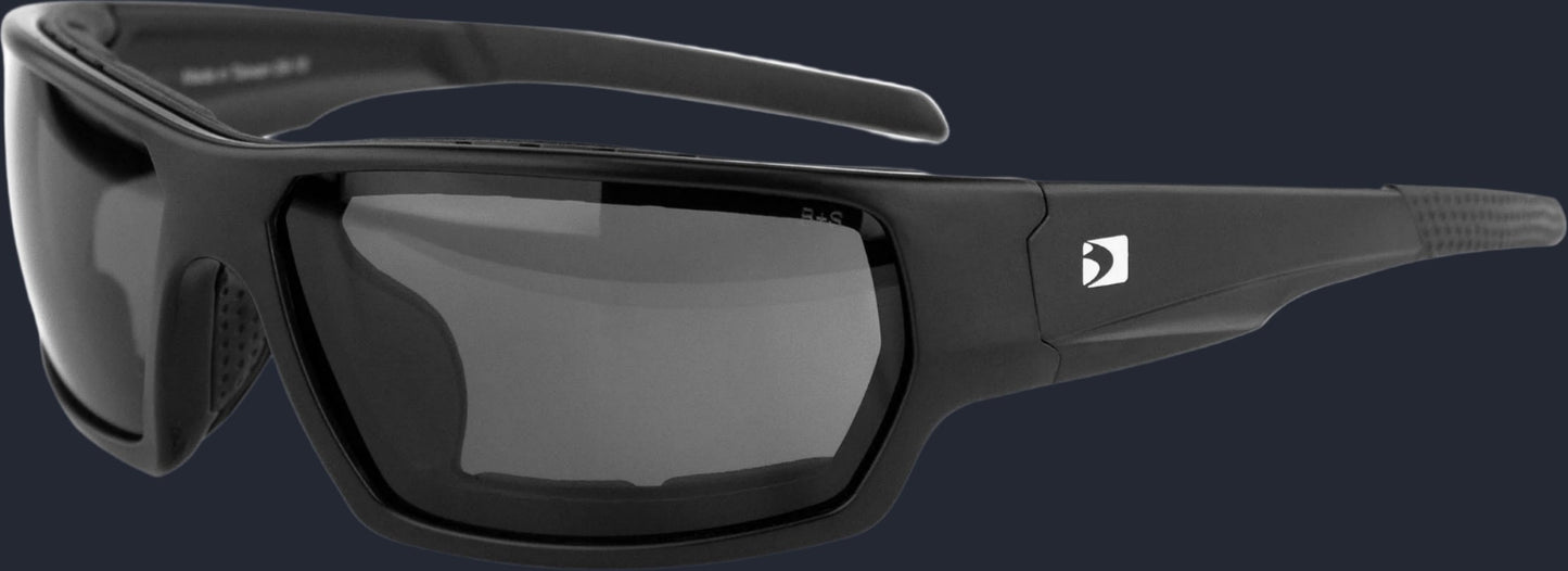 Tread Sunglasses Matte Black W/Smoked Lens Removable Foam