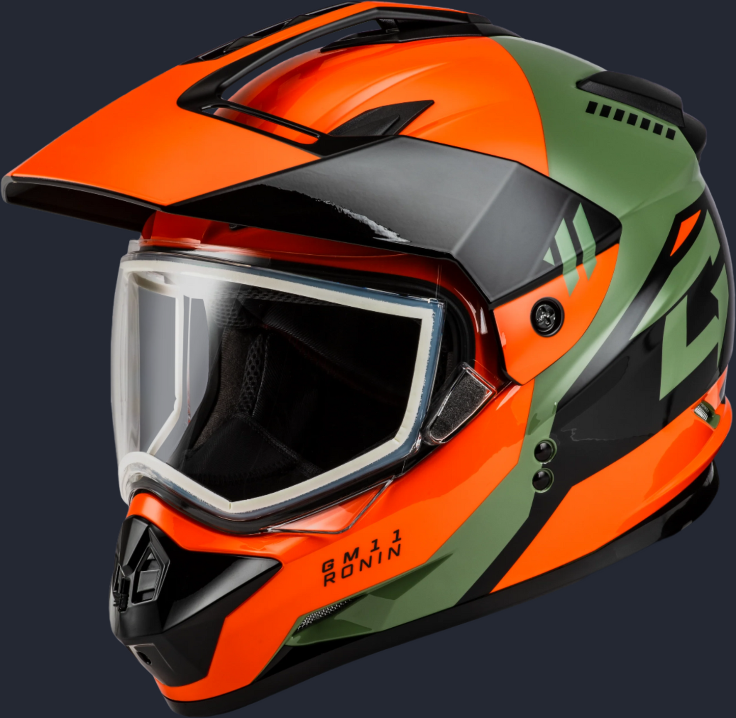 Gm 11 Ronin Helmet Orange/Green/Black