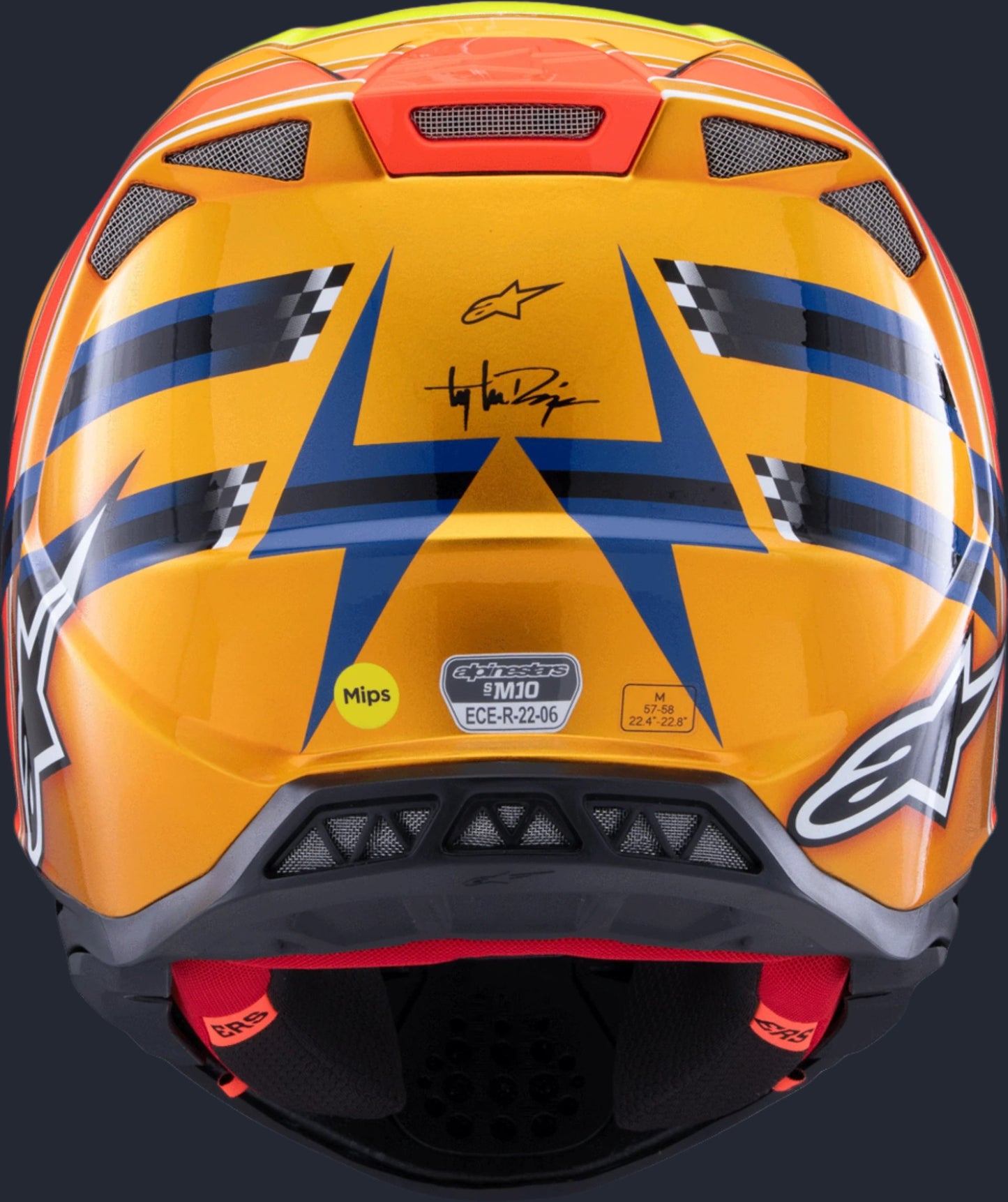 S-M10 Tld Edition 25 Helmet Drk Blu/Org/Ylw Fluo/Red Xs