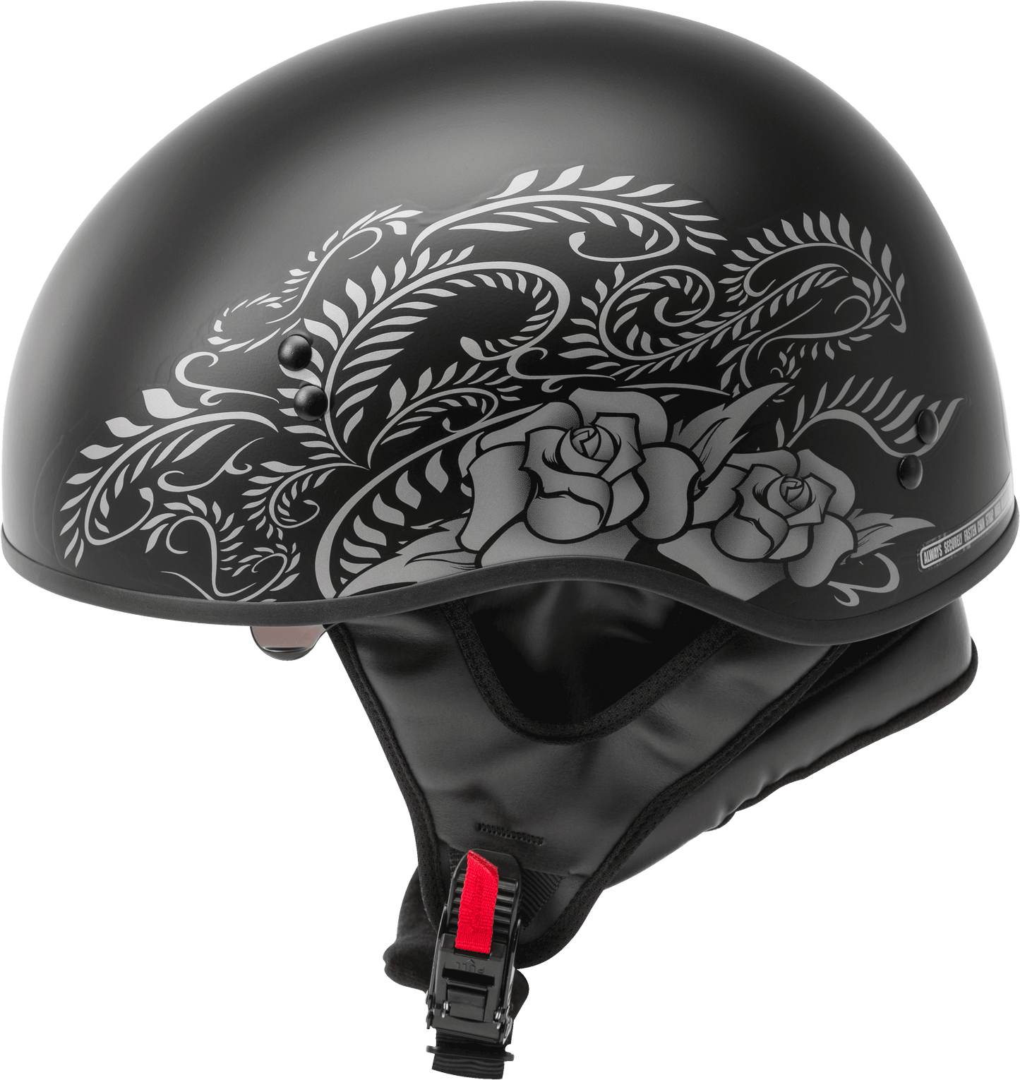 Hh 65 Half Helmet Rose Naked Matte Black/Silver