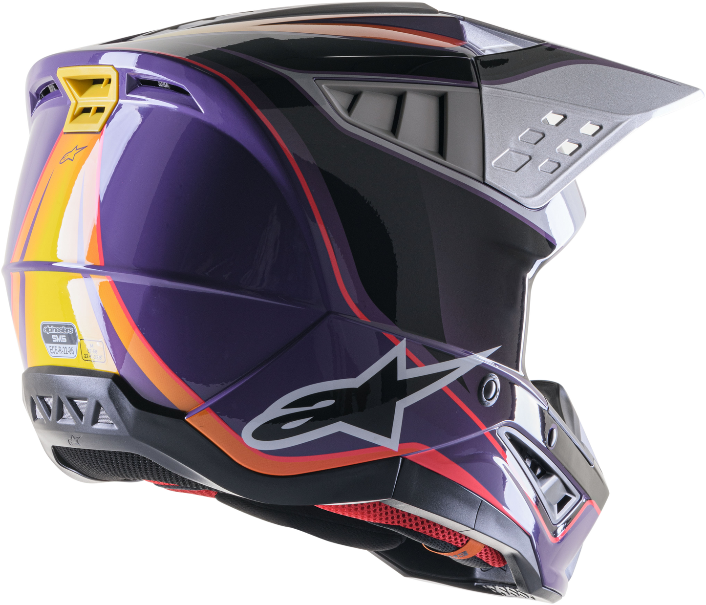 S-M5 Sail Helmet Violet/Blk/Slvr Glossy Xs