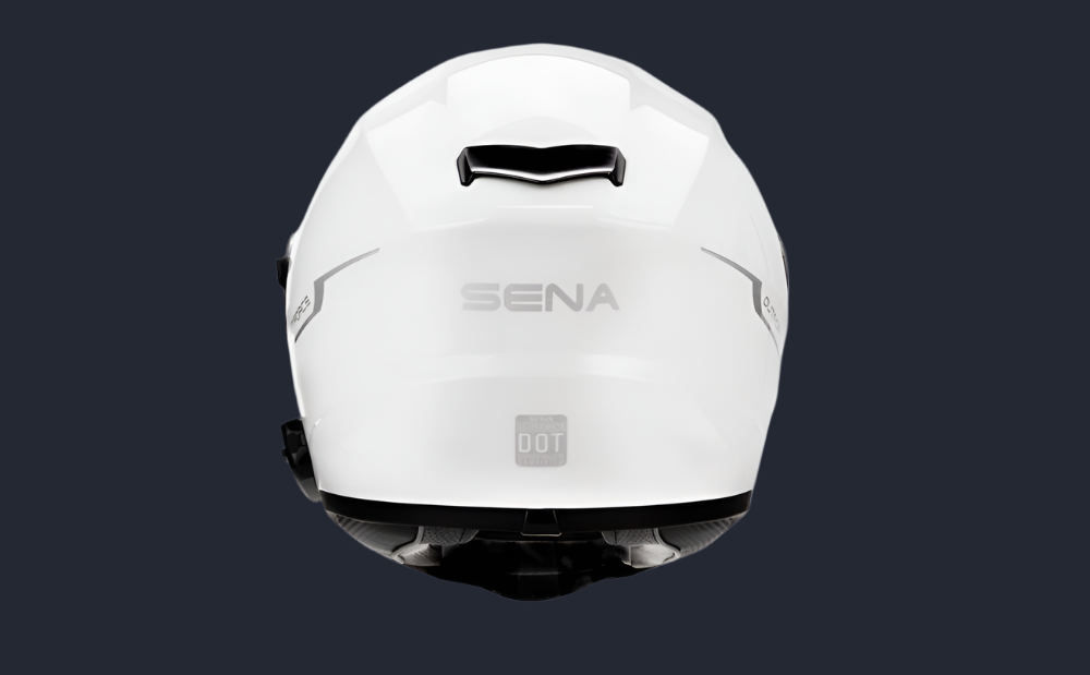 Outforce Full Face Helmet Bluetooth Glossy White