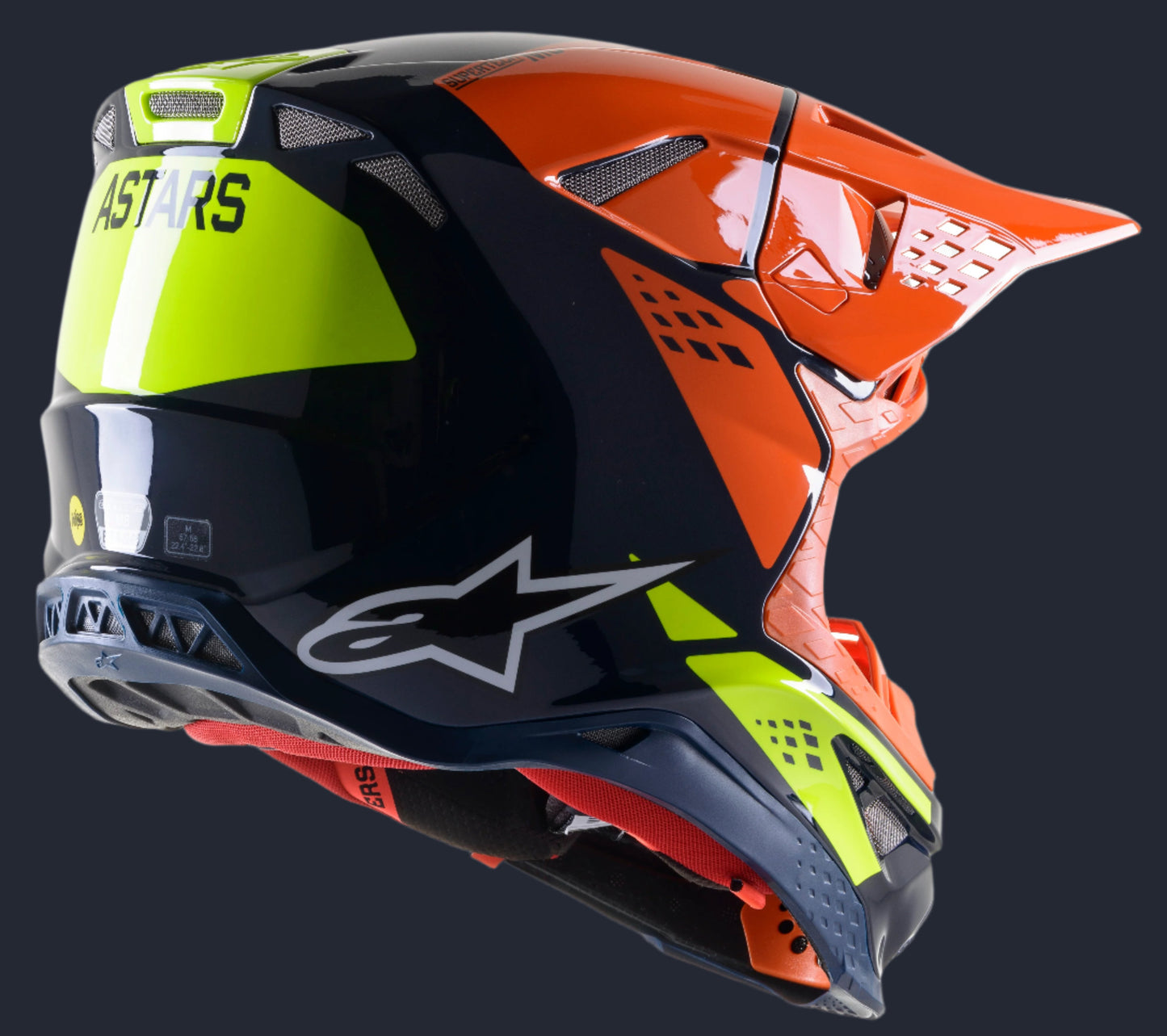S.Tech S-M8 Factory Helmet Dark Blue/Orange/Ylw Fluo Xs