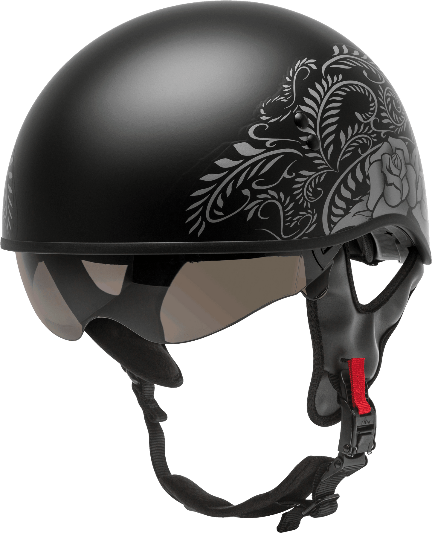 Hh 65 Half Helmet Rose Naked Matte Black/Silver