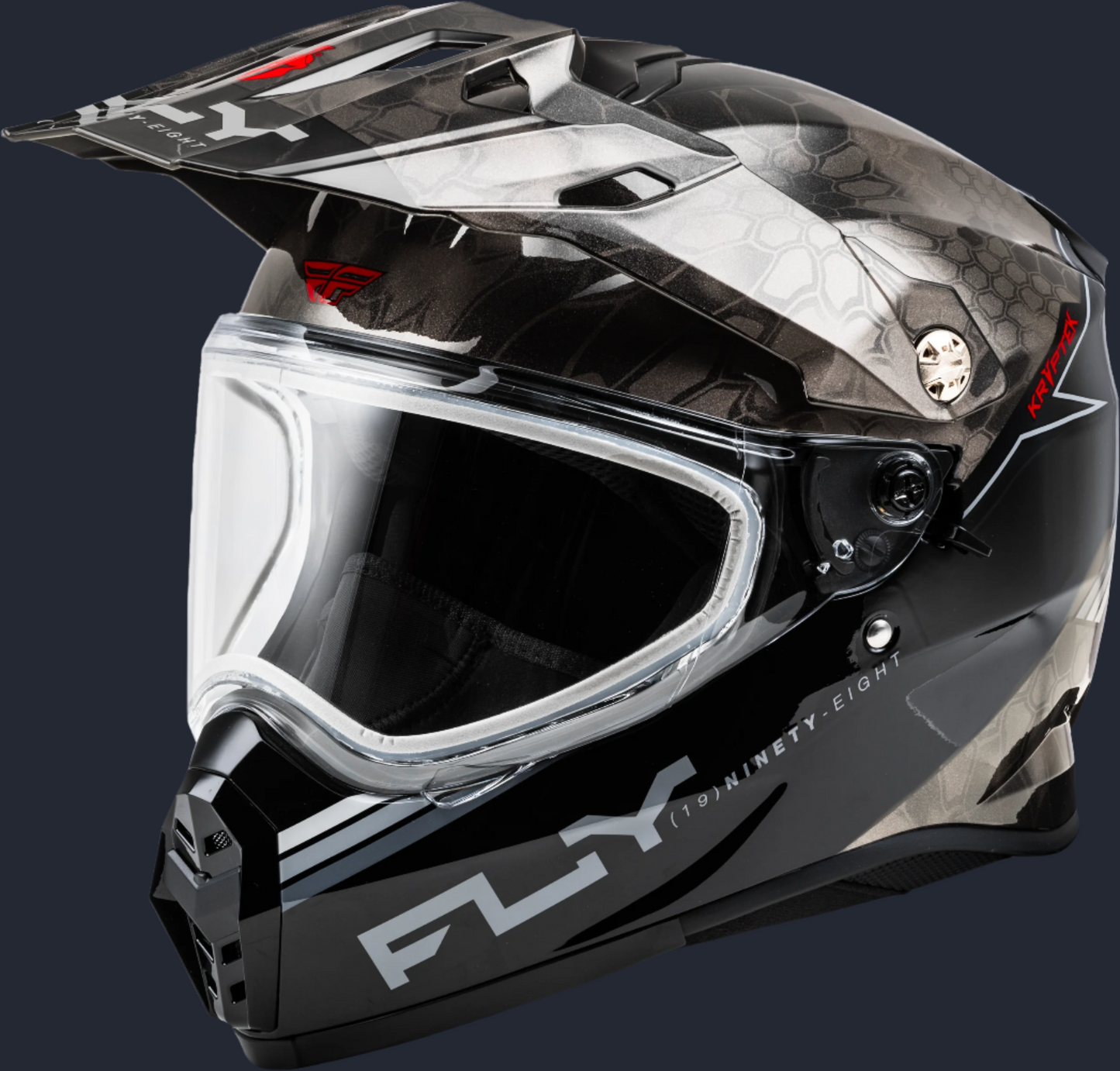 Trekker Cw Conceal Helmet Dual Shld Black/Grey/White Xs