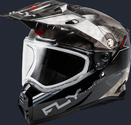 Trekker Cw Conceal Helmet Dual Shld Black/Grey/White Xs