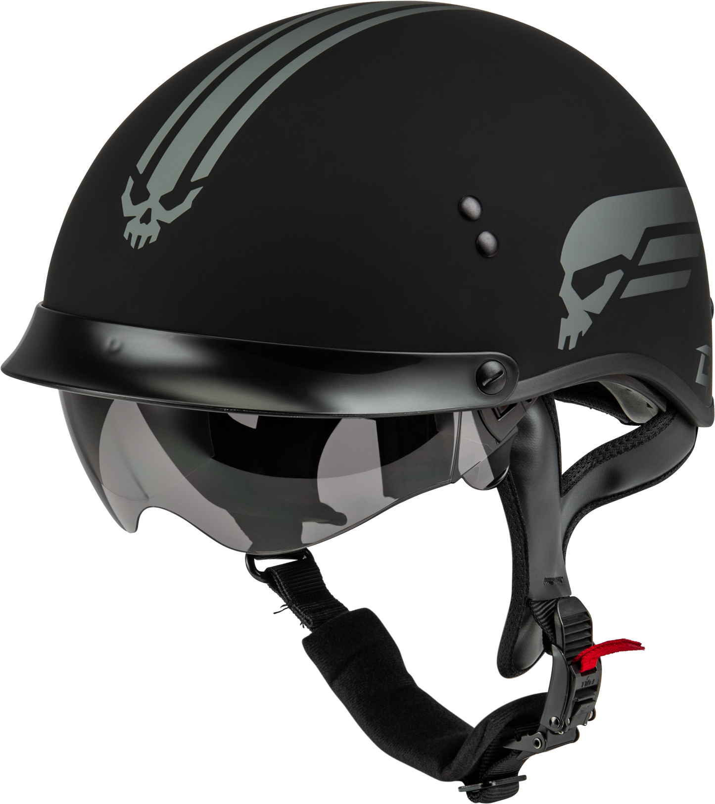 Hh 65 Retribution Helmet W/Peak Matte Black/Silver