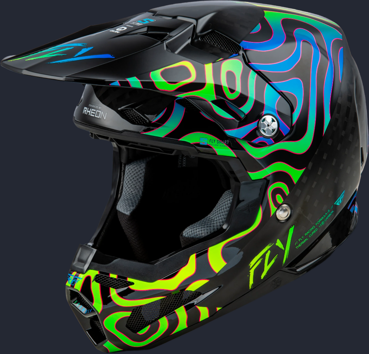 Formula S Carbon Zen Helmet Black Carbon/Blue/Yellow Xs