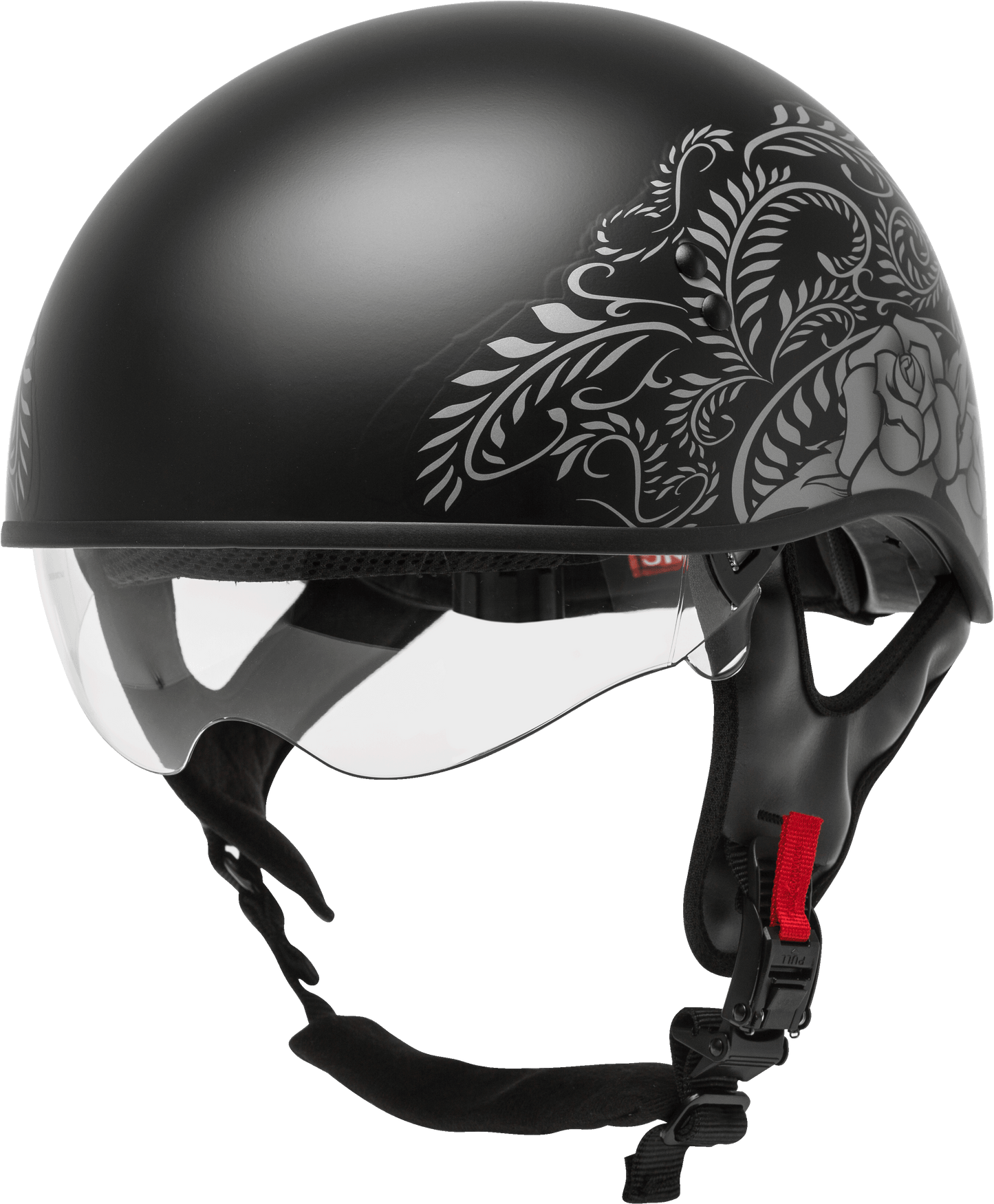 Hh 65 Half Helmet Rose Naked Matte Black/Silver