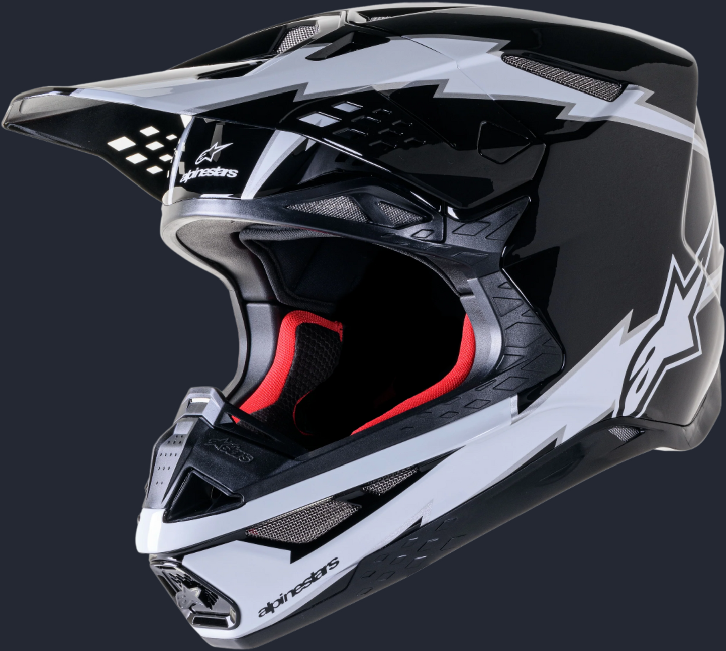 Supertech S-M10 Ampress Helmet Black/White Matt Xs