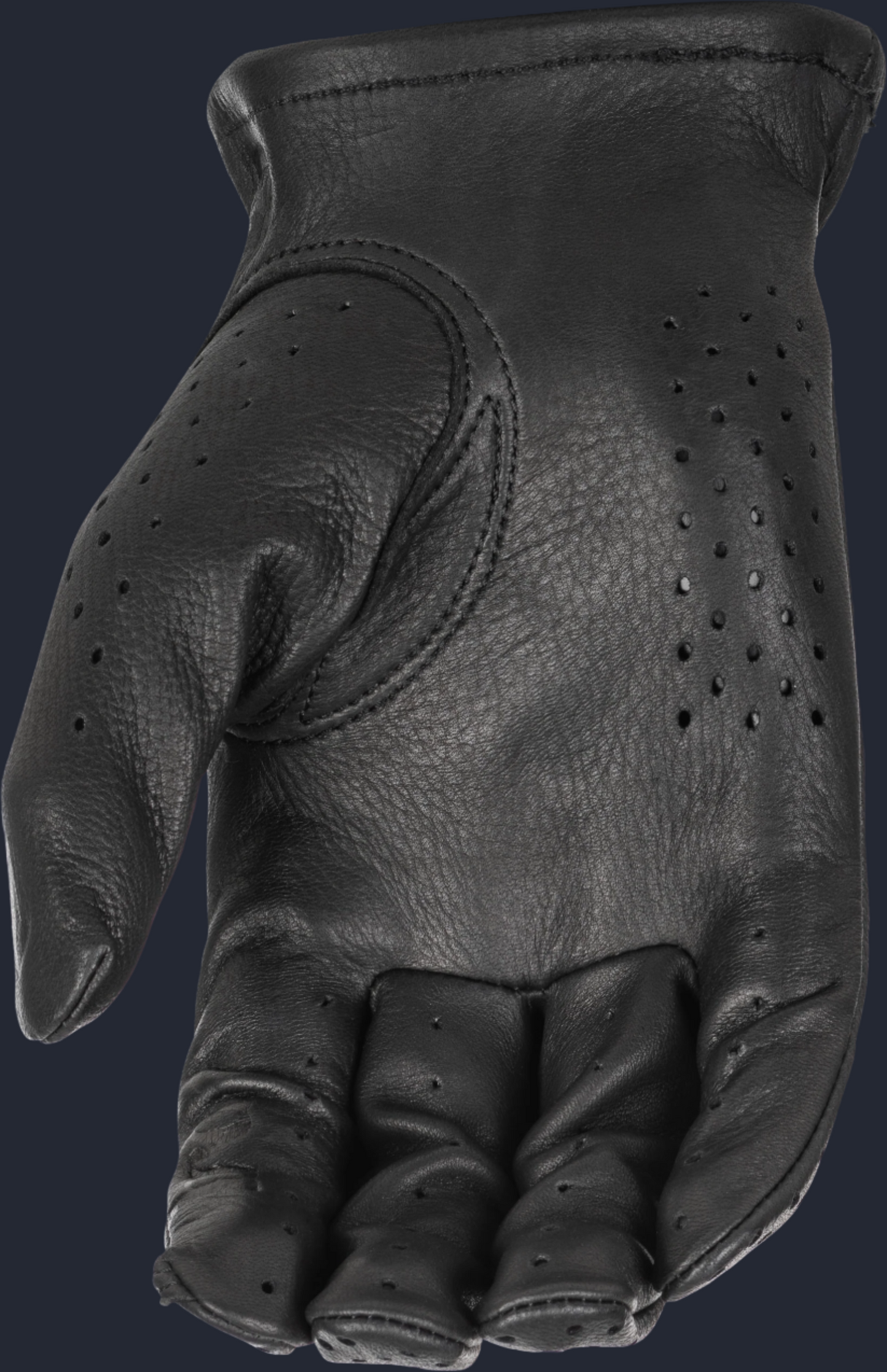 Louie Perforated Gloves Black