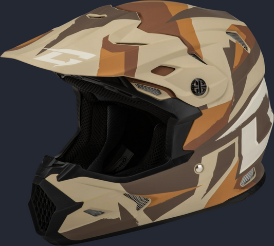 Mx 96 Splinter Helmet Matte Brown/Tan/White