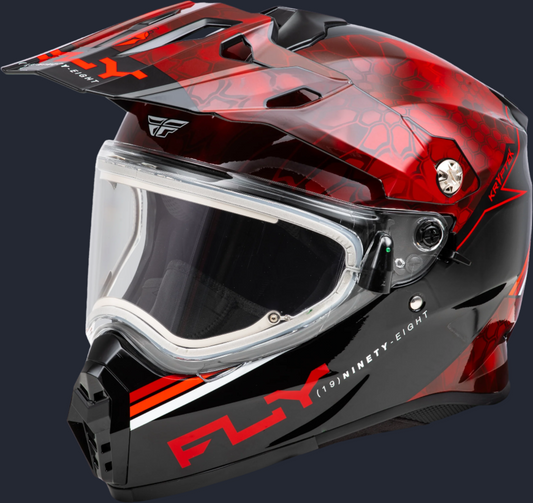 Trekker Cw Conceal Helmet Elec Shld Red/Black