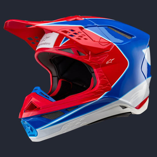 Supertech S M10 Bale Helmet Bright Red/Blue Glossy