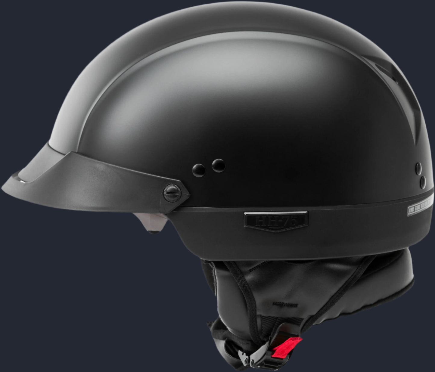 Hh 75 Half Helmet Matte Black