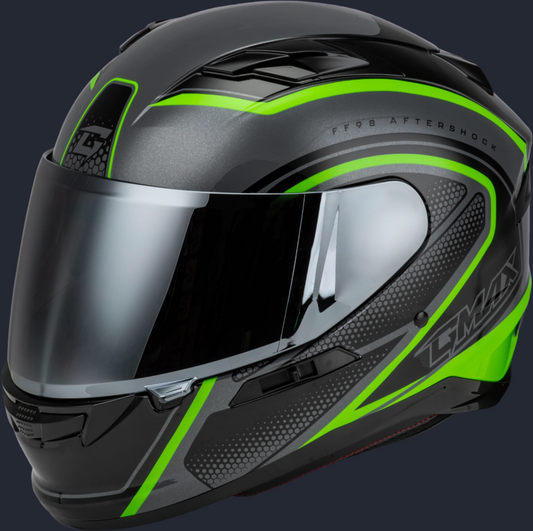 Ff 98 Aftershock Helmet Grey/Neon Green