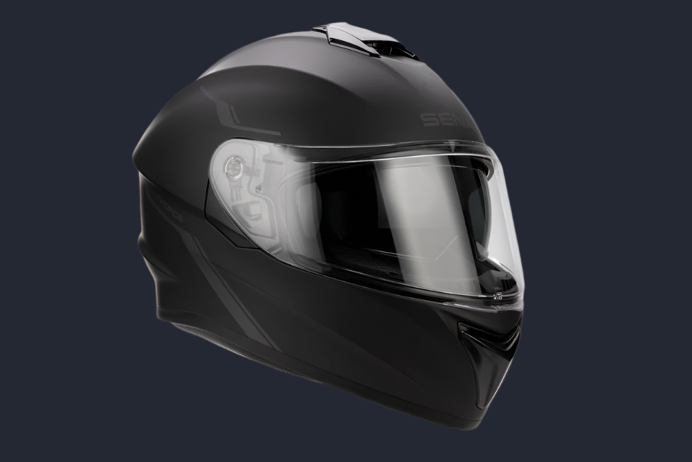 Outforce Full Face Helmet Bluetooth Matte Black