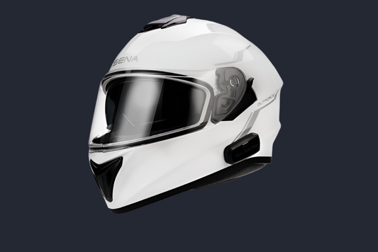 Outforce Full Face Helmet Bluetooth Glossy White