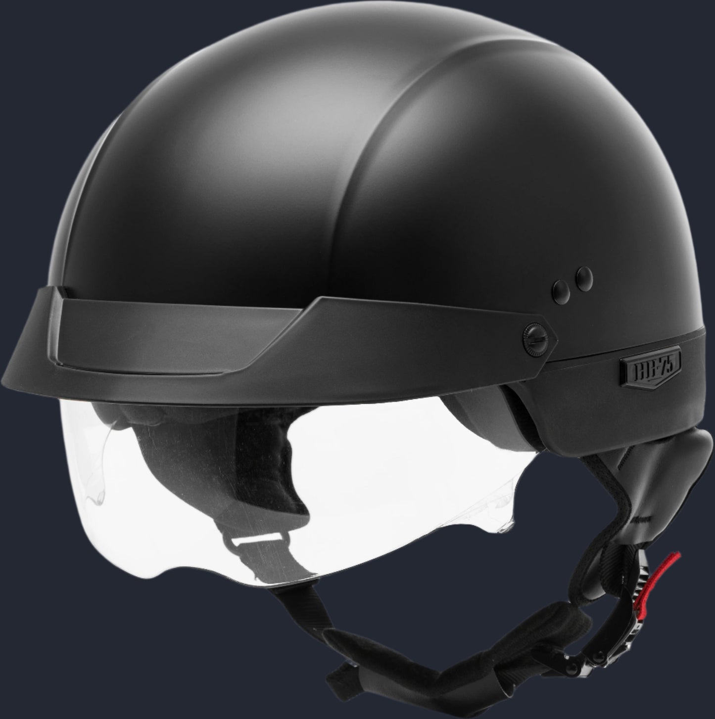 Hh 75 Half Helmet Matte Black