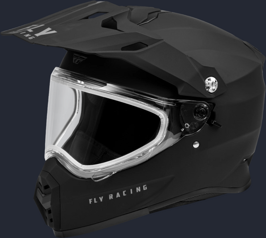 Trekker Cw Solid Helmet Dual Shld Matte Black