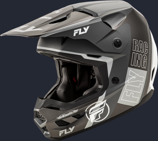 Kinetic Rally Helmet Matte Grey/Black/White