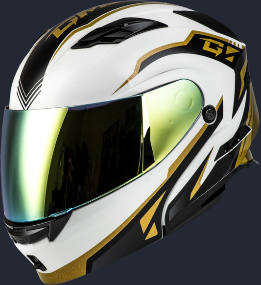 Md 01 Volta Helmet White/Gold/Black Metallic