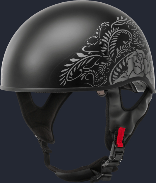 Hh 65 Half Helmet Rose Naked Matte Black/Silver