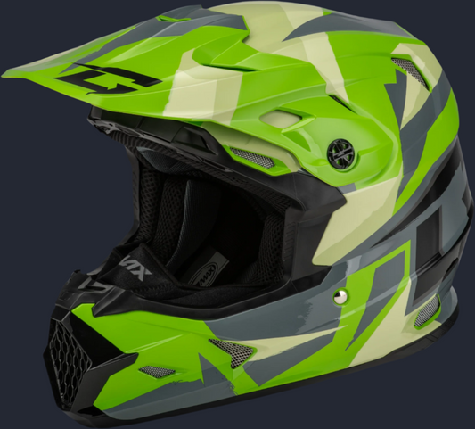 Mx 96s Splinter Helmet Green/Grey/Black