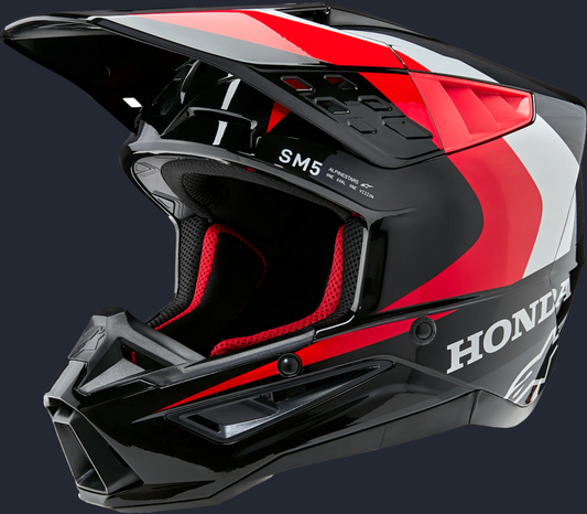 Honda S M5 Helmet Black/Red Glossy