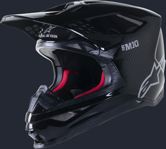 Supertech S M10 Solid Helmet Black Glossy/Carbon