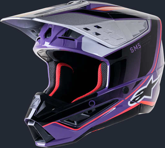 S M5 Sail Helmet Violet/Blk/Slvr Glossy