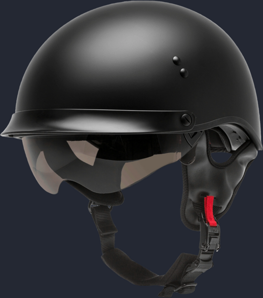 Hh 65 Half Helmet Full Dressed Matte Black