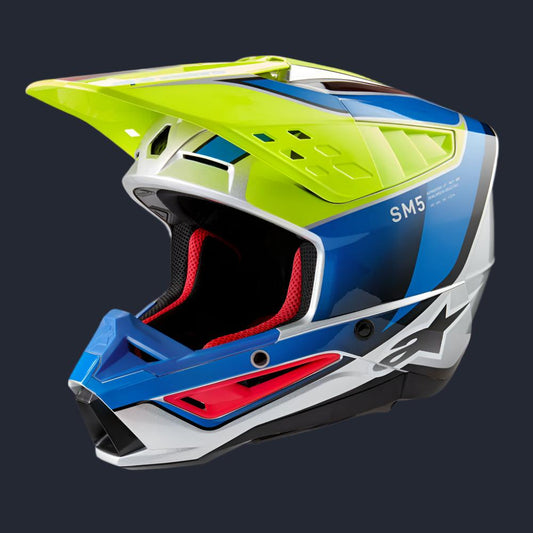 S M5 Sail Helmet Ylw Fluo/Enamel Blu/Slv G