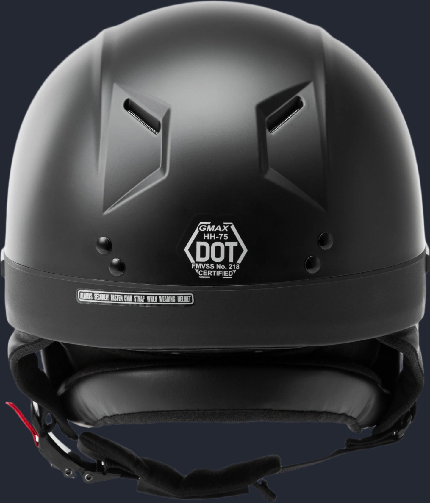 Hh 75 Half Helmet Matte Black