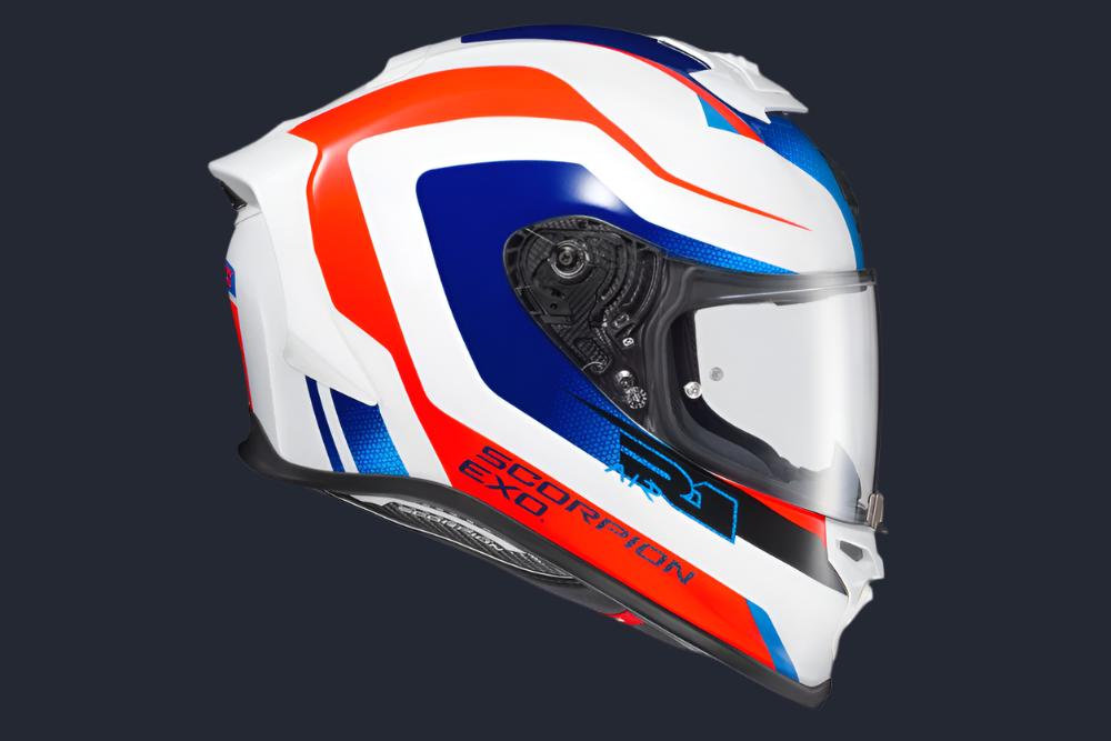 Exo R1 Air Full Face Helmet Hive Red/White/Blue