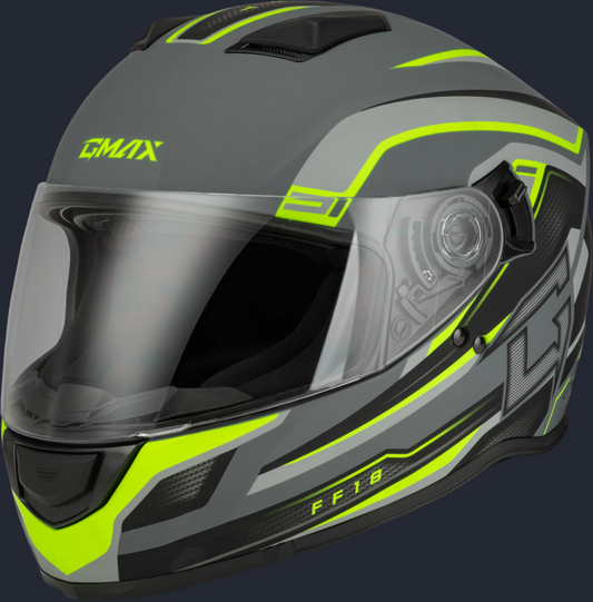 Ff 18 Drift Helmet Matte Grey/Hi Viz