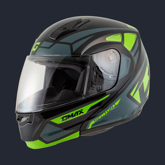 Md 04 Sector Helmet Black/Grn/Wht