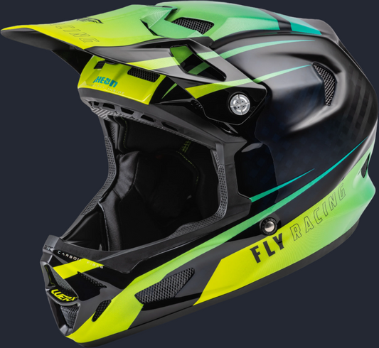 Werx R Helmet Hi Vis/Teal Carbon