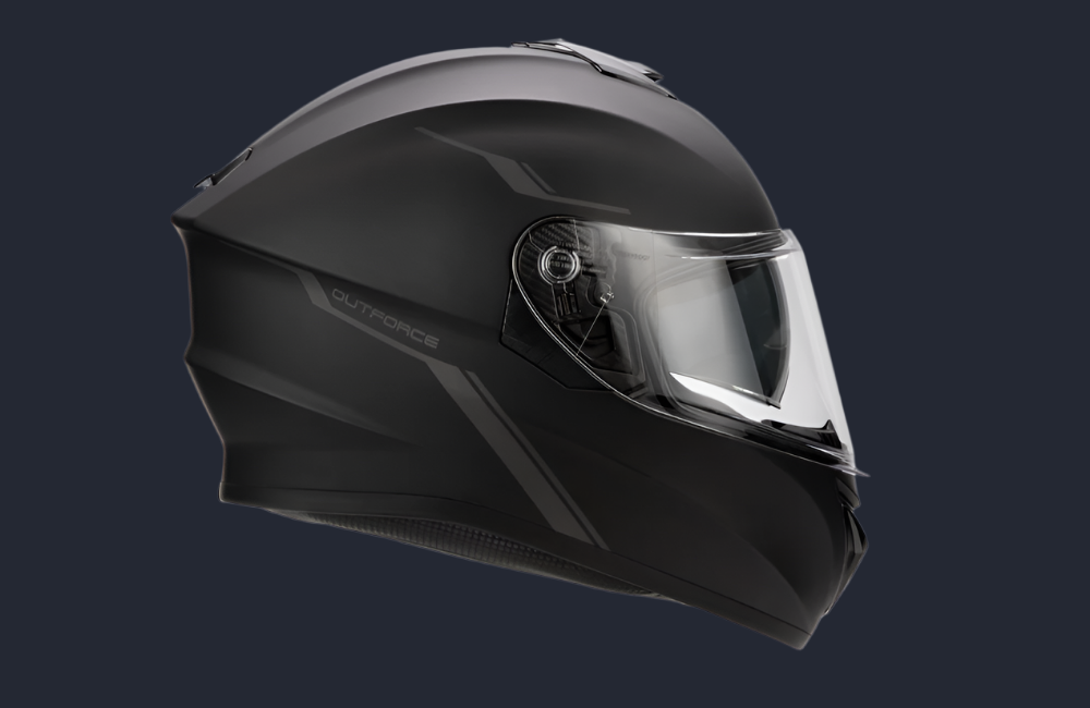 Outforce Full Face Helmet Bluetooth Matte Black