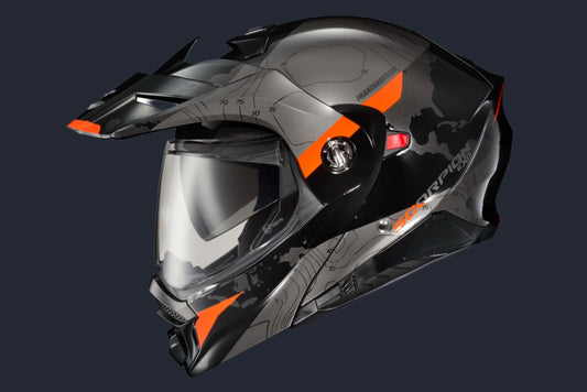 Exo At960 Modular Helmet Topographic Black/Orange