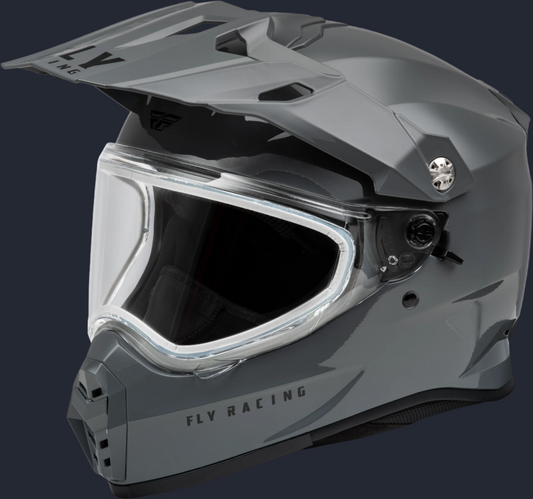 Trekker Cw Solid Helmet Dual Shld Grey