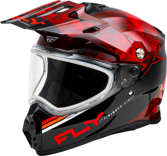 Trekker Cw Conceal Helmet Dual Shld Red/Black